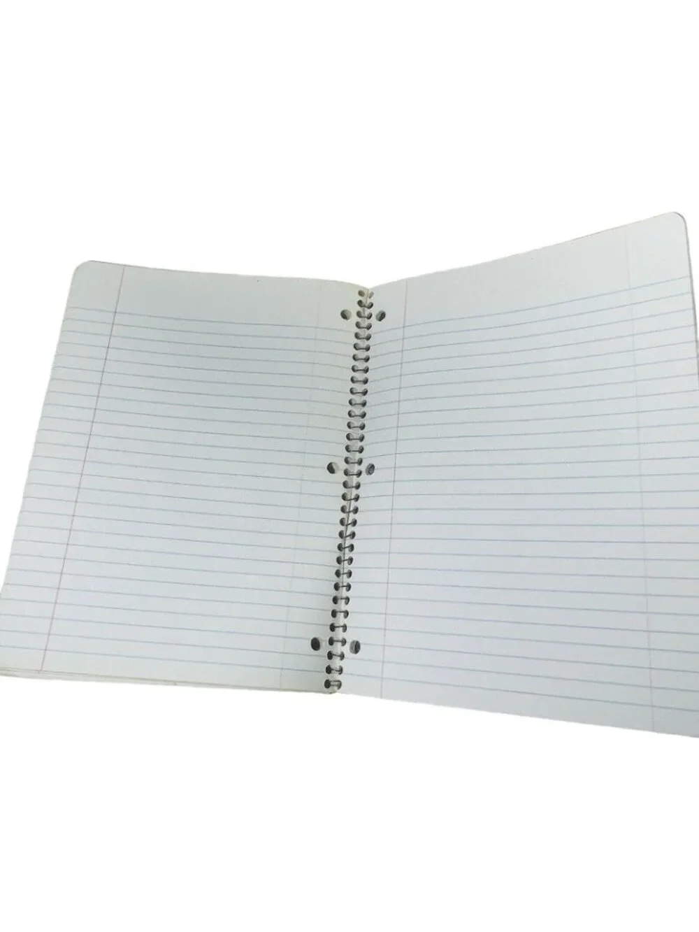 Mead Unicorn Vintage Very Worn Blue Spiral Paper Notebook Wide Ruled